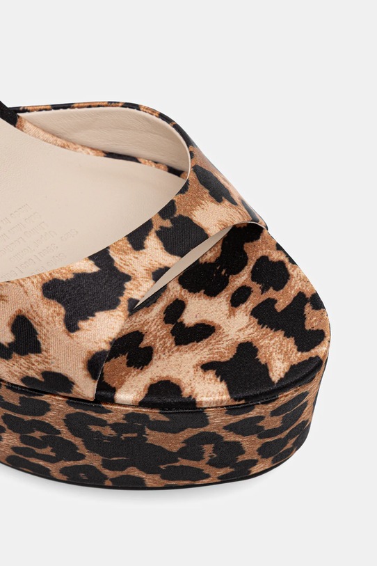 Naked Wolfe sandale Fire maro Fire.Satin.Leopard