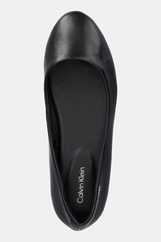 Calvin Klein balerini de piele FLAT MARY JANE - LTH negru HW0HW02341