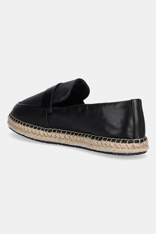 Obuv Kožené espadrilky Calvin Klein ESPADRILLE W/CK HW - LTH HW0HW02390 čierna
