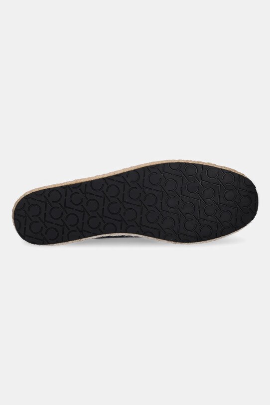 Kožené espadrilky Calvin Klein ESPADRILLE W/CK HW - LTH HW0HW02390 čierna
