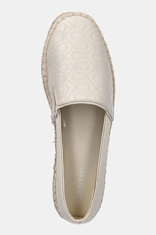 Calvin Klein espadrilles FLAT ESPADRILLE - JACQ bézs HW0HW02467