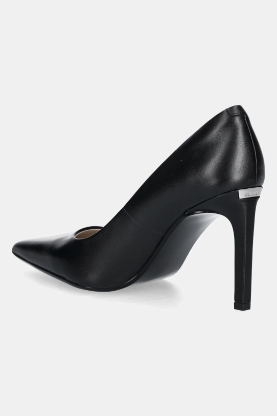 Obuwie Calvin Klein szpilki skórzane HEEL PUMP 90 - LTH HW0HW02336 czarny