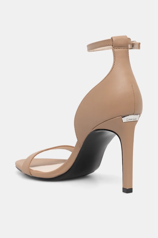 Încălțăminte Calvin Klein sandale HEEL SANDAL 90 - LTH HW0HW02337 maro
