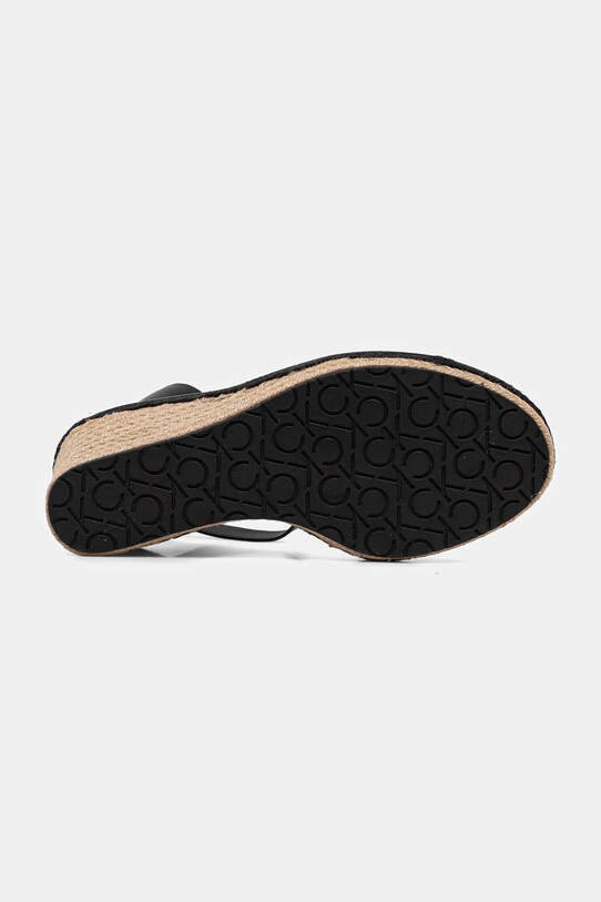 Kožené sandále Calvin Klein WEDGE SANDAL 70 - HE HW0HW02376 čierna
