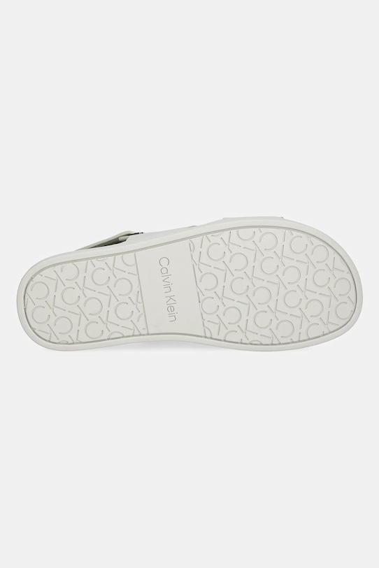 Кожаные сандалии Calvin Klein FLAT ADJ SANDAL EYELET HW0HW02488 бежевый