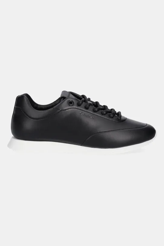 Calvin Klein sneakersy skórzane RUNNER LACE UP - LTH HW0HW02396 czarny SS25