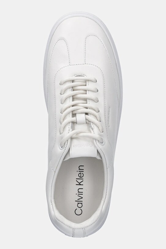 Calvin Klein sneakers CUPSOLE LACE UP - LTH alb HW0HW02400
