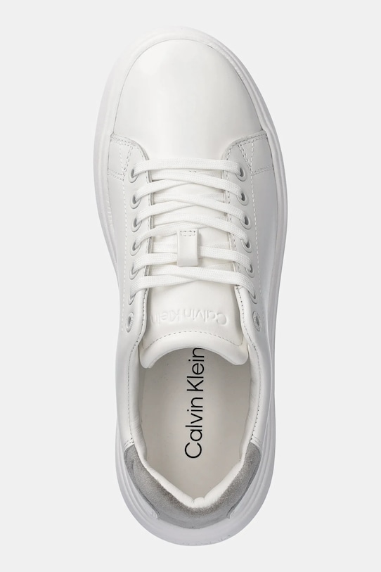 Δερμάτινα αθλητικά παπούτσια Calvin Klein CUPSOLE LACE UP - SUEDE BT λευκό HW0HW02404