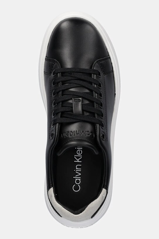 Calvin Klein sneakers din piele CUPSOLE LACE UP - SUEDE BT negru HW0HW02404