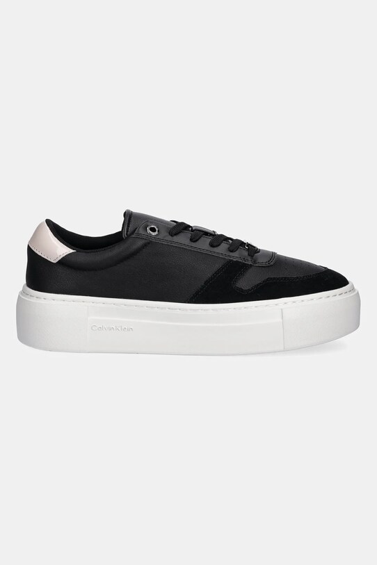 Кожаные кроссовки Calvin Klein FF CUPSOLE LACE UP - LTH MIX HW0HW02409 чёрный SS25