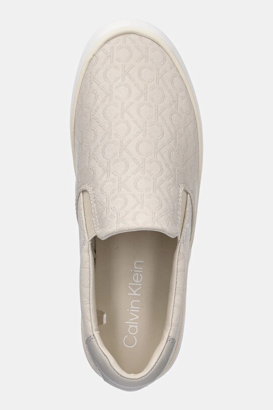 Calvin Klein VULC SLIP ON - JACQ beżowy HW0HW02411