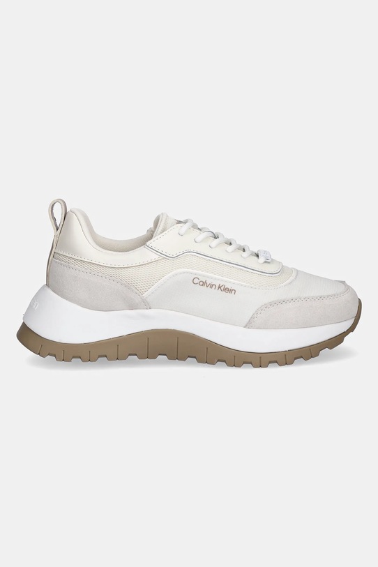 Calvin Klein sneakersy RUNNER LACE UP MESH MIX HW0HW02487 beżowy SS25