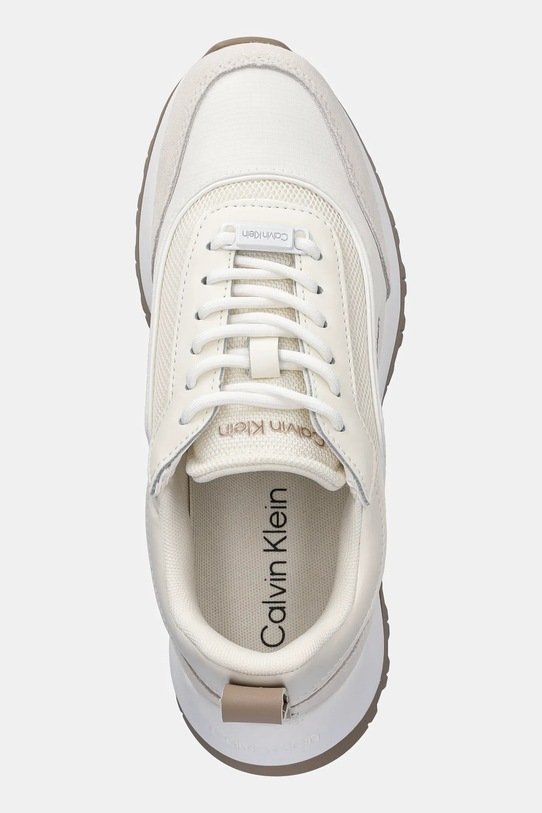 Calvin Klein sneakersy RUNNER LACE UP MESH MIX beżowy HW0HW02487