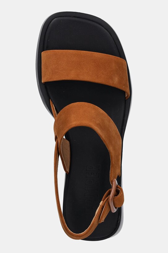 Camper sandały skórzane Dana brązowy K201486.011