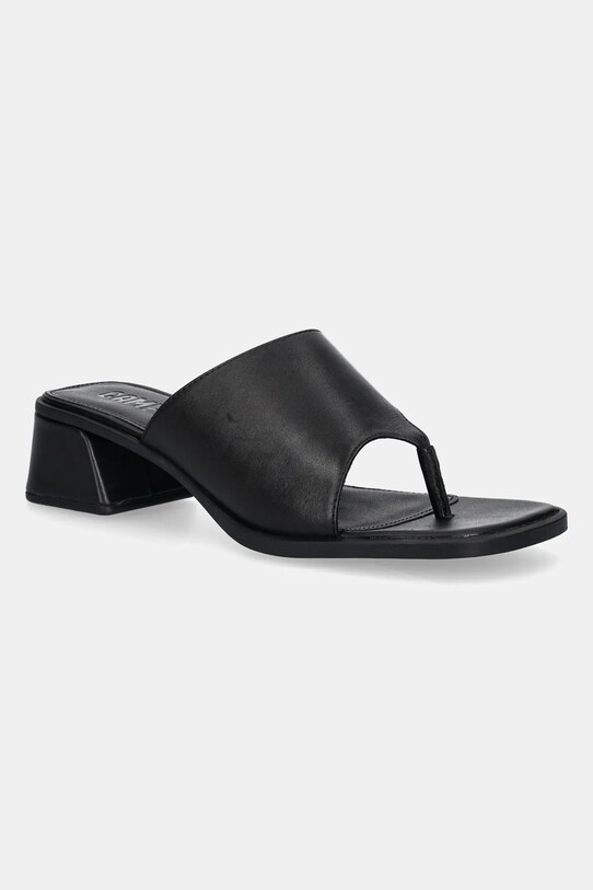 Camper șlapi de piele Kora Sandal gros negru K201738.001