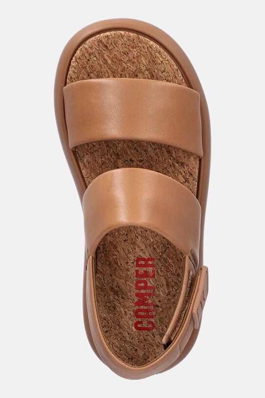 Кожени сандали Camper Pelotas Flota Sandal кафяв K201772.004
