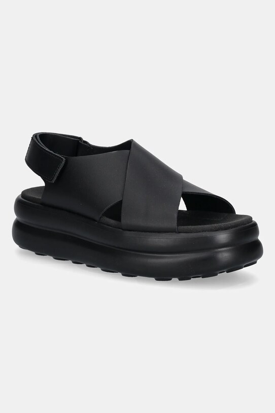 Camper sandale de piele Pelotas Flota Up platformă negru K201727.001