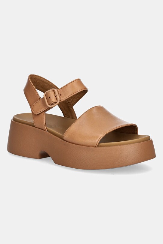 Δερμάτινα σανδάλια Camper Tasha συνθετικό μπεζ K201659.009