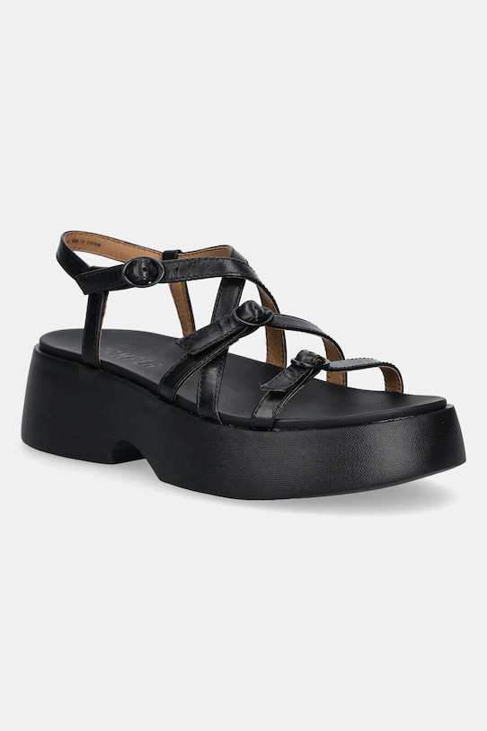 Camper sandale de piele Tasha platformă negru K201713.001