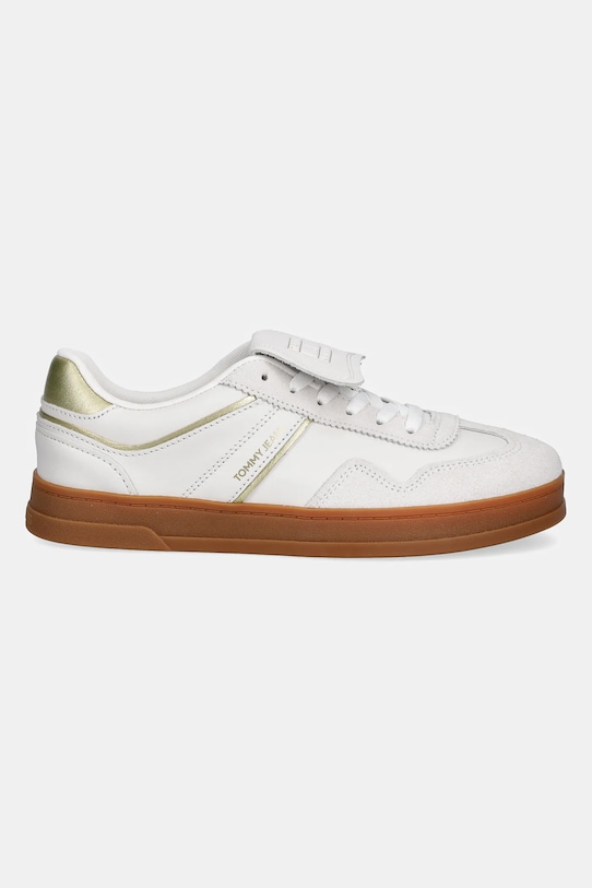 Tommy Jeans bőr sportcipő THE GREENWICH FLAP EN0EN02715 fehér SS25