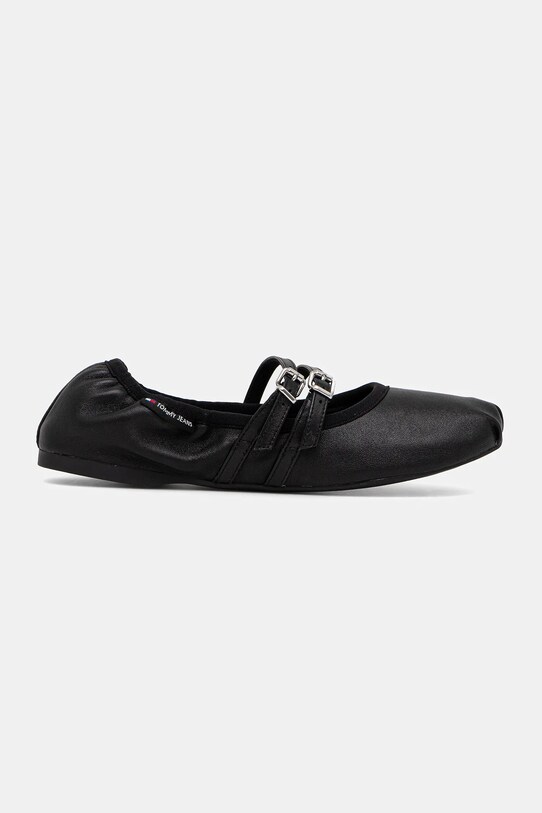 Шкіряні балетки Tommy Jeans BALLERINA EN0EN02720 чорний SS25