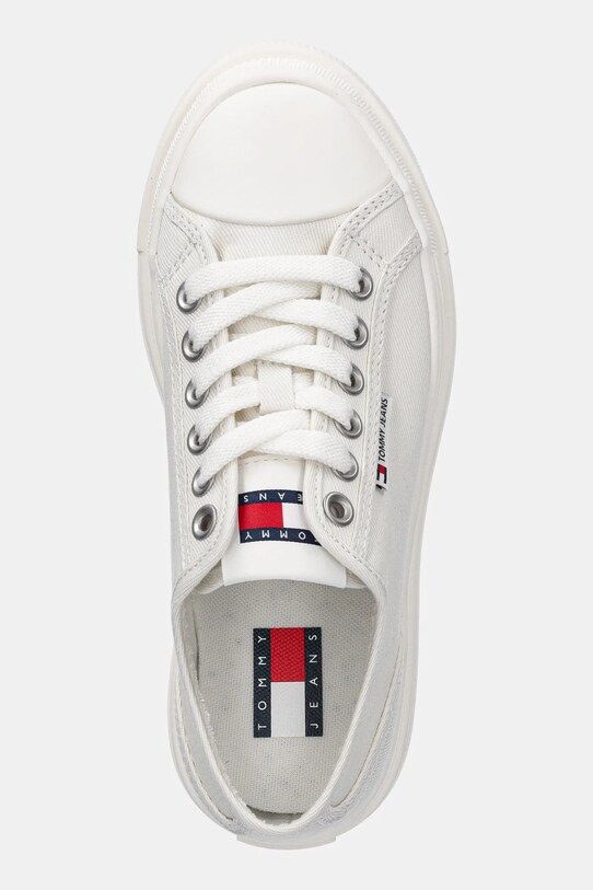 Tenisky Tommy Jeans FOXING FLATFORM LC bílá EN0EN02736