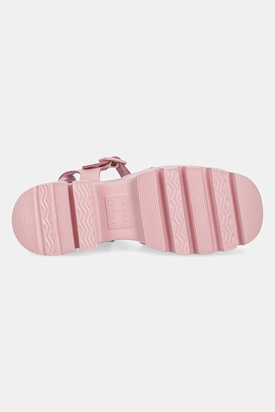 Шкіряні сандалі Tommy Jeans FISHERMAN SANDAL EN0EN02751 рожевий