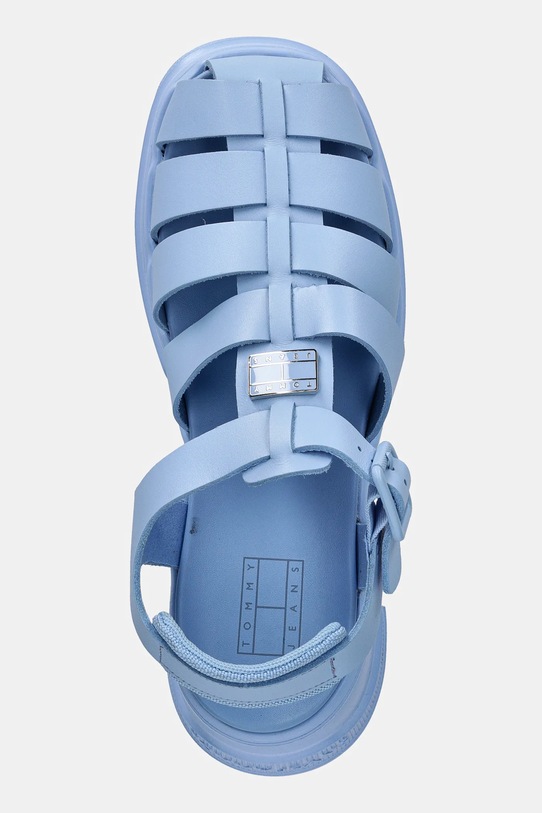 Tommy Jeans sandały skórzane FISHERMAN SANDAL niebieski EN0EN02751