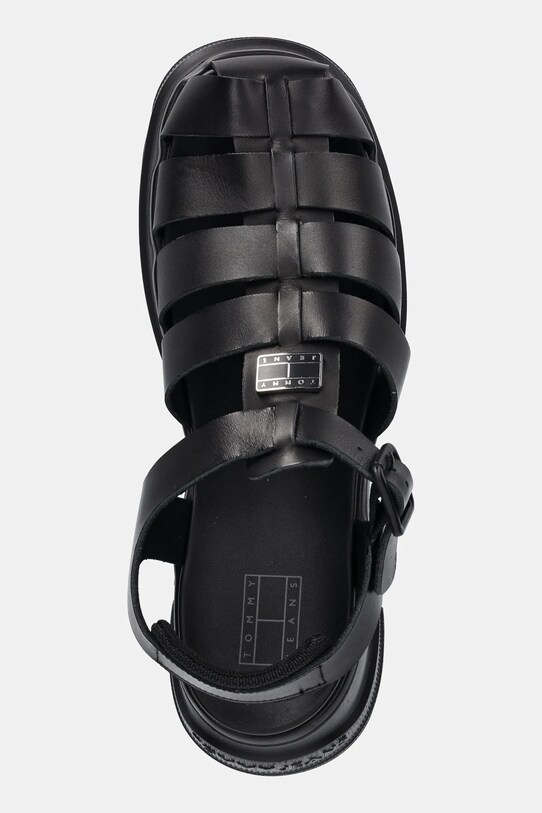 Кожаные сандалии Tommy Jeans FISHERMAN SANDAL чёрный EN0EN02751
