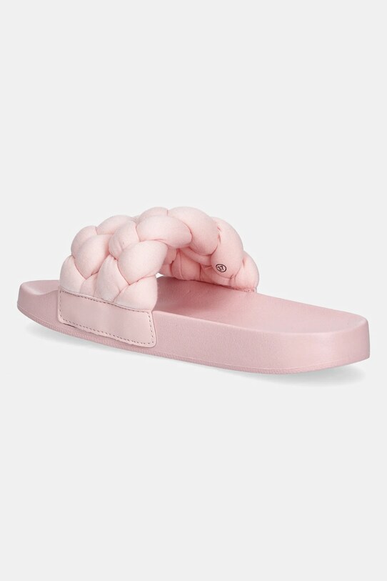 Boty Pantofle Tommy Jeans BRAIDED SLIDE EN0EN02764 růžová