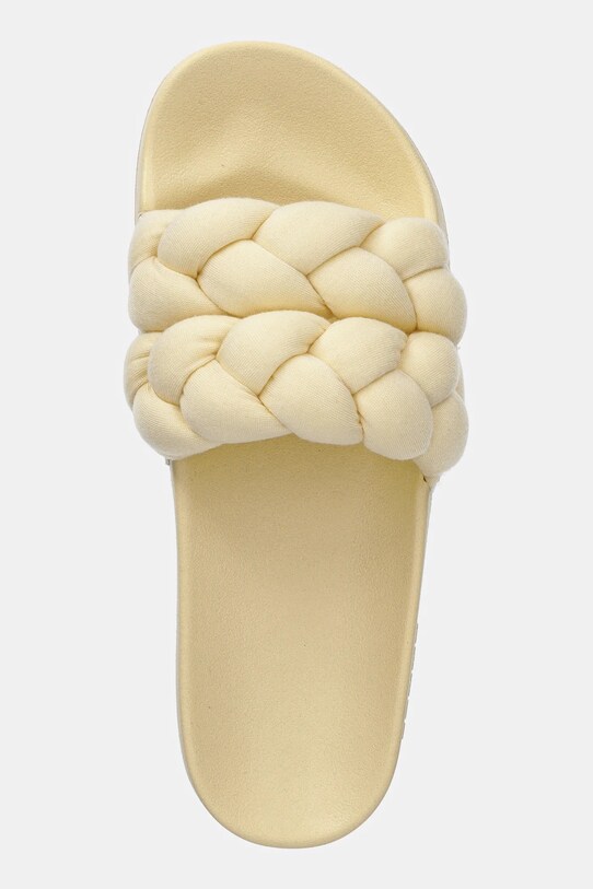 Šľapky Tommy Jeans BRAIDED SLIDE žltá EN0EN02764