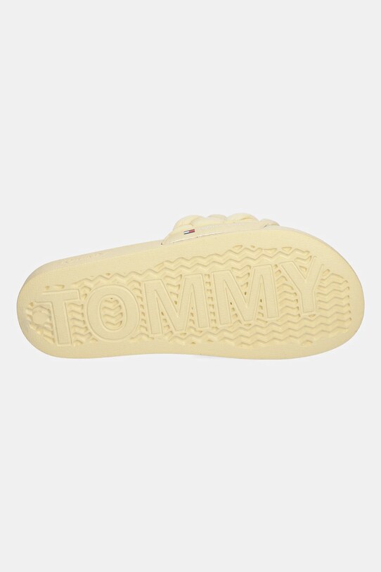 Šľapky Tommy Jeans BRAIDED SLIDE EN0EN02764 žltá