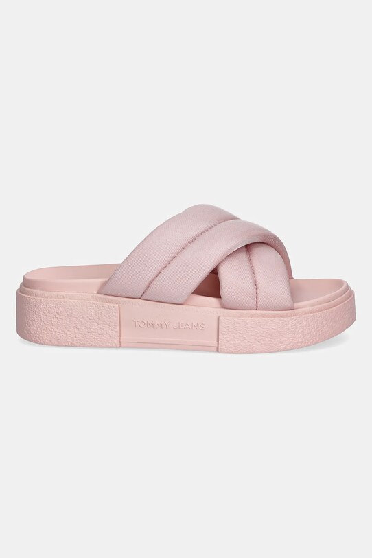 Natikači Tommy Jeans FLATFORM SANDAL EN0EN02775 roza SS25