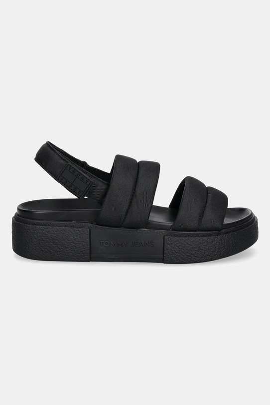 Σανδάλια Tommy Jeans FLATFORM SANDAL EN0EN02802 μαύρο SS25