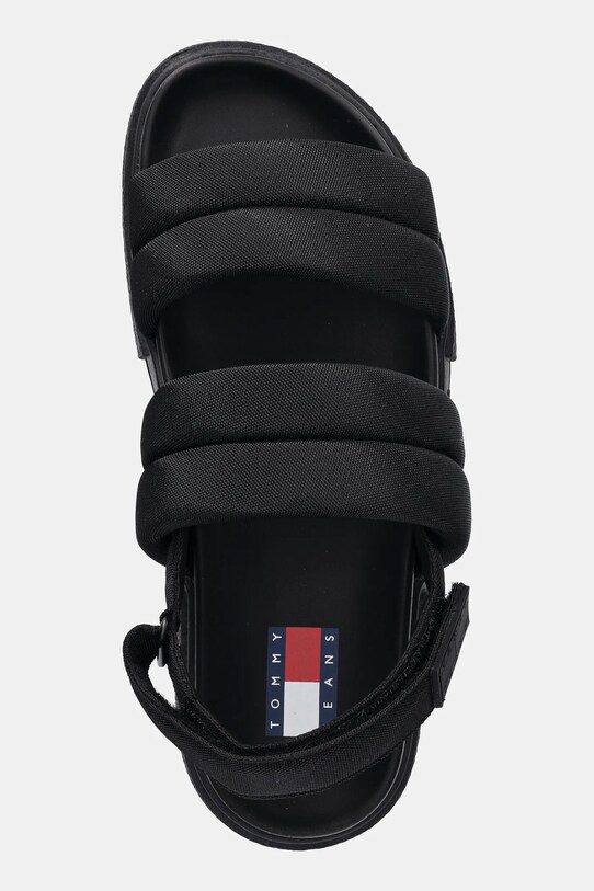 Σανδάλια Tommy Jeans FLATFORM SANDAL μαύρο EN0EN02802
