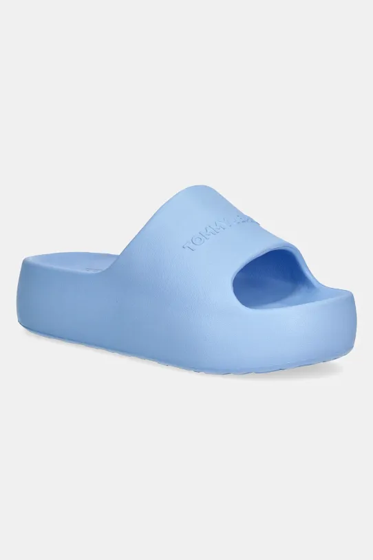 Шлепанцы Tommy Jeans CHUNKY POOL SLIDE ESS платформа голубой EN0EN02879