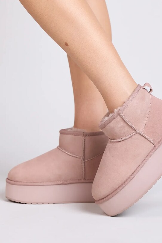 Замшевые сапоги Emu Australia Stinger Micro Flatform W13082.CARO