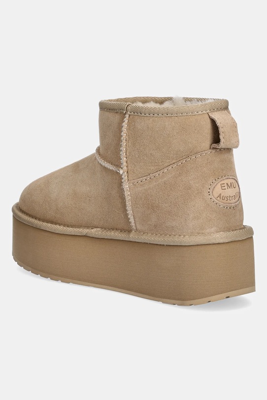Obuv Semišové snehule Emu Australia Stinger Micro Flatform W13082.SAND béžová