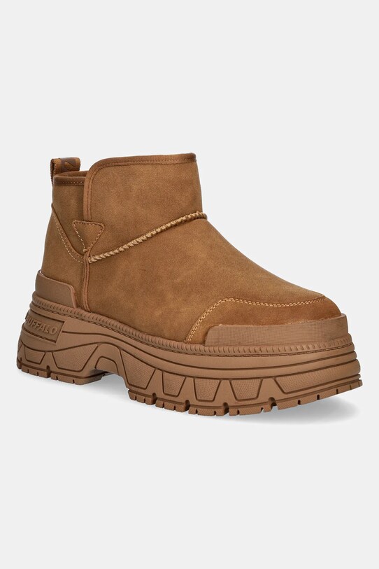 Зимние сапоги Buffalo Fusion Slip On Lo Warm имитация замша коричневый 1270113.COG