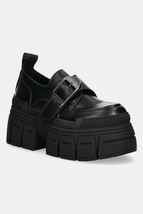 Buffalo pantof Gospher Monk imitatie de piele negru 1624082.BLK