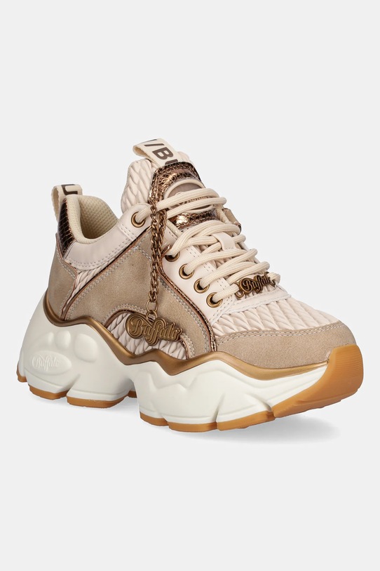 Buffalo sneakersy Binary Quilt imitacja zamszu beżowy 1636305.BEI