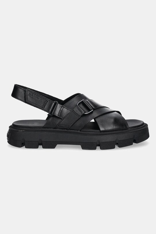 Sorel sandale de piele REIN CB CRISSCROSS 2114141010 negru SS25
