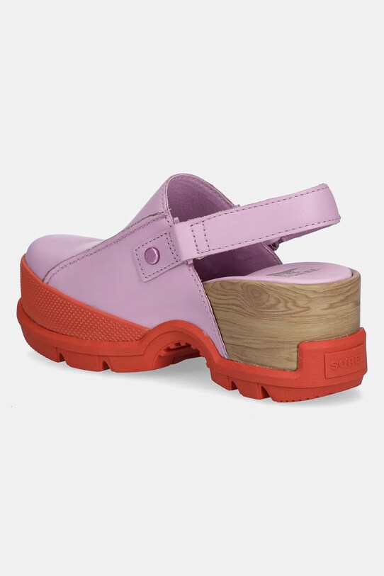 Încălțăminte Sorel sandale de piele ROAMN CLOG RBR 2113141572 violet