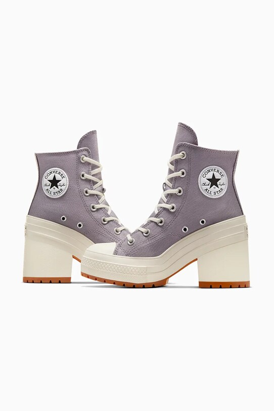 Πάνινα παπούτσια Converse Chuck 70 De Luxe Heel μωβ A12575C