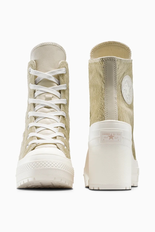 Obuwie Converse trampki Chuck 70 De Luxe Heel Pony Hair A12813C zielony