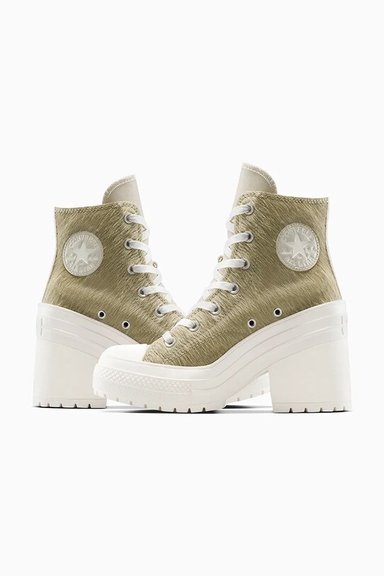 Кеди Converse Chuck 70 De Luxe Heel Pony Hair зелений A12813C