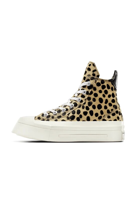 Converse bőr sneaker Chuck 70 De Luxe Heel Squared A12814C bézs