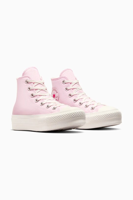 Πάνινα παπούτσια Converse Chuck Taylor All Star Lift Valentine's Day A13652C ροζ SS25