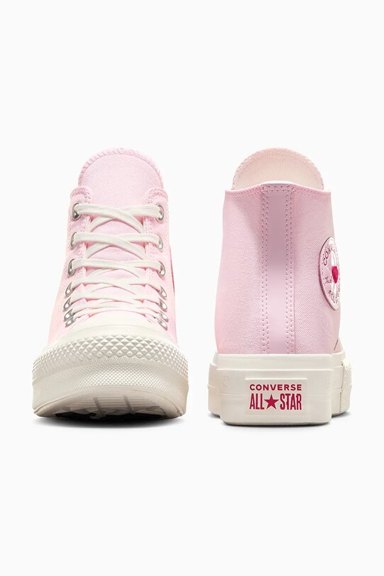 Πάνινα παπούτσια Converse Chuck Taylor All Star Lift Valentine's Day ροζ A13652C