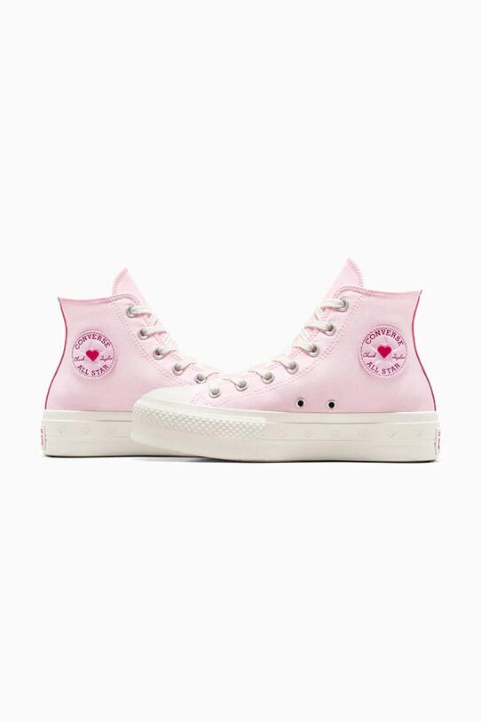 Πάνινα παπούτσια Converse Chuck Taylor All Star Lift Valentine's Day A13652C ροζ